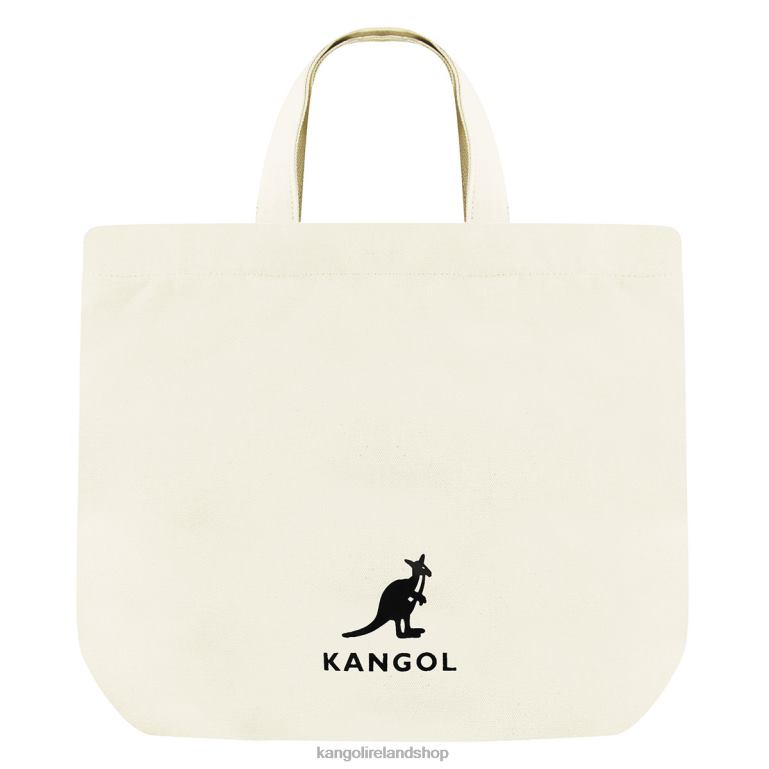 IE Kangol Eco Friendly Zippi Medium Tote Bag Cream Unisex Accessories 6B26V936