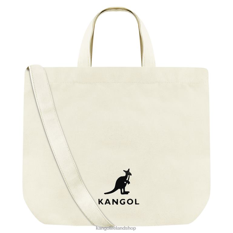 IE Kangol Eco Friendly Zippi Medium Tote Bag Cream Unisex Accessories 6B26V936