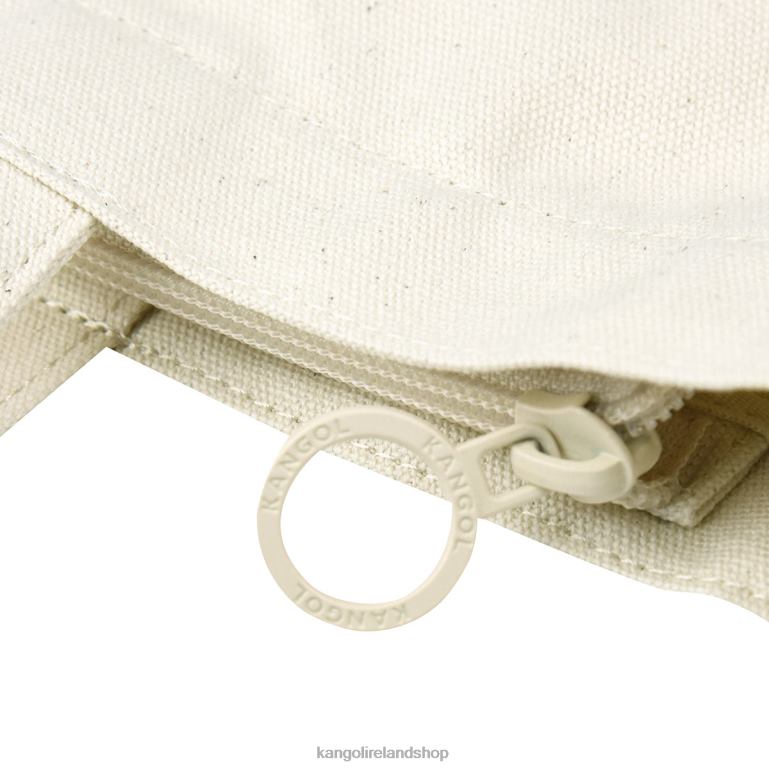 IE Kangol Eco Friendly Zippi Medium Tote Bag Cream Unisex Accessories 6B26V936