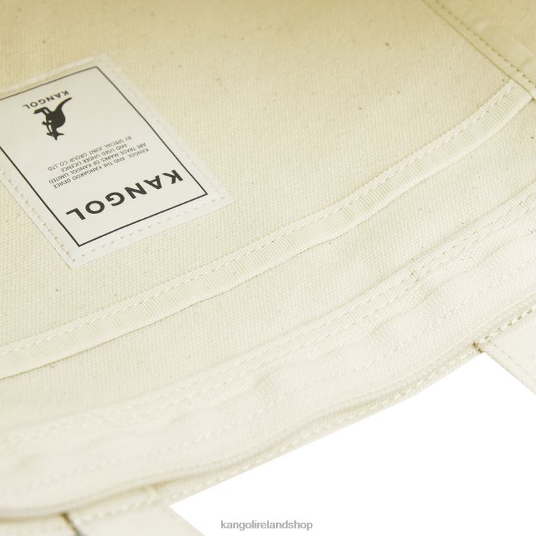 IE Kangol Eco Friendly Zippi Medium Tote Bag Cream Unisex Accessories 6B26V936