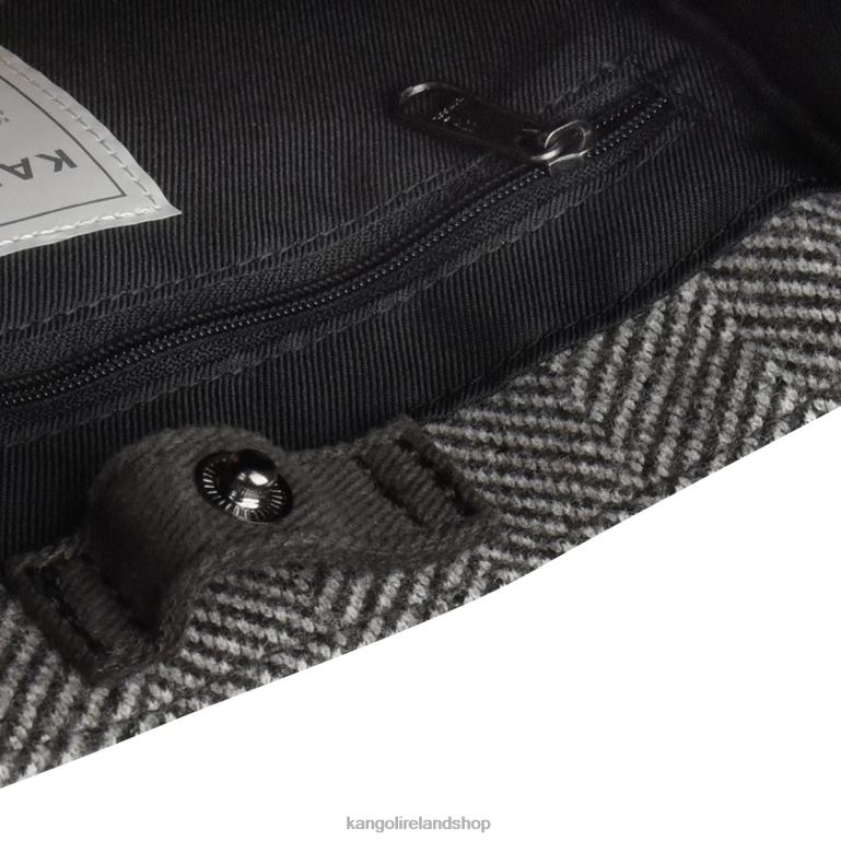 IE Kangol Herringbone Tote Bag Grey Unisex Accessories 6B26V982