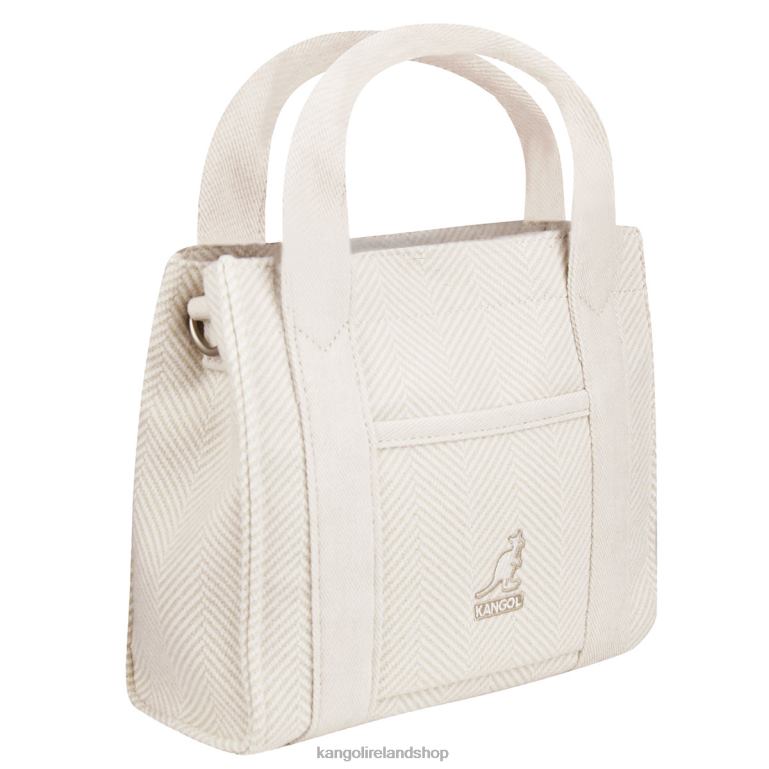 IE Kangol Herringbone Tote Bag Ivory Unisex Accessories 6B26V983