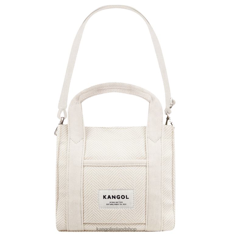 IE Kangol Herringbone Tote Bag Ivory Unisex Accessories 6B26V983