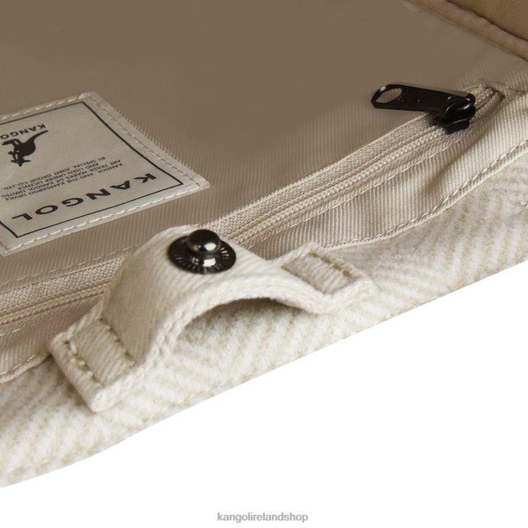 IE Kangol Herringbone Tote Bag Ivory Unisex Accessories 6B26V983
