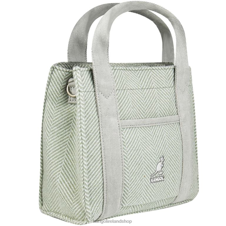 IE Kangol Herringbone Tote Bag Mint Unisex Accessories 6B26V984