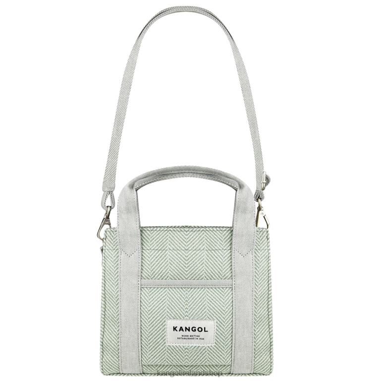 IE Kangol Herringbone Tote Bag Mint Unisex Accessories 6B26V984