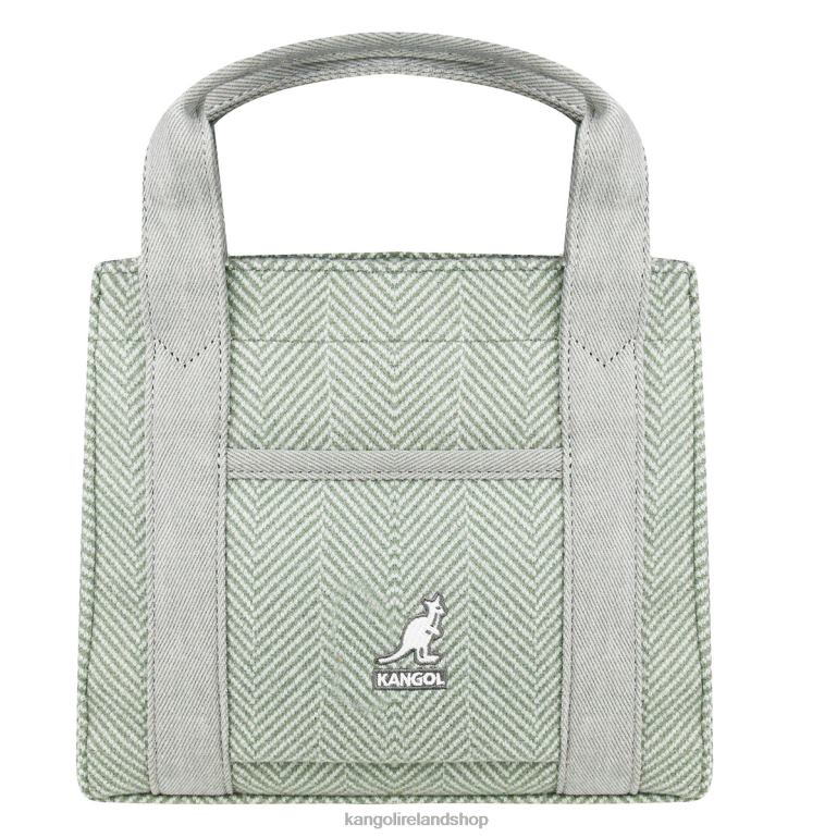 IE Kangol Herringbone Tote Bag Mint Unisex Accessories 6B26V984
