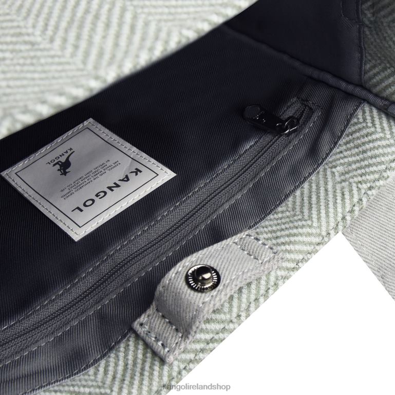 IE Kangol Herringbone Tote Bag Mint Unisex Accessories 6B26V984