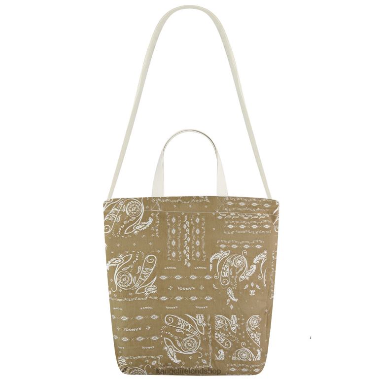 IE Kangol Reversible Paisley Tote Bag Ivory Unisex Accessories 6B26V964
