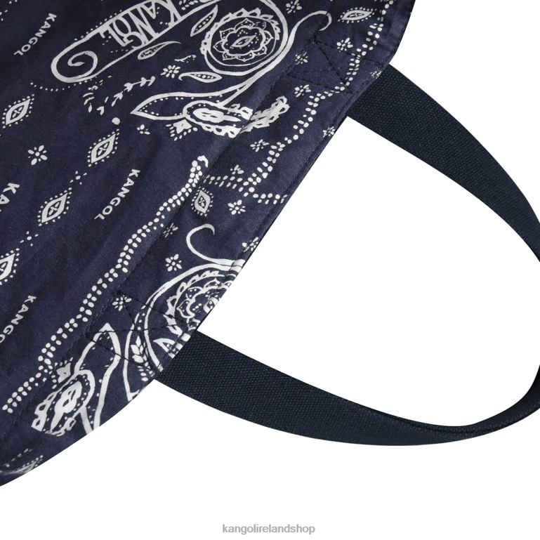 IE Kangol Reversible Paisley Tote Bag Navy Unisex Accessories 6B26V965