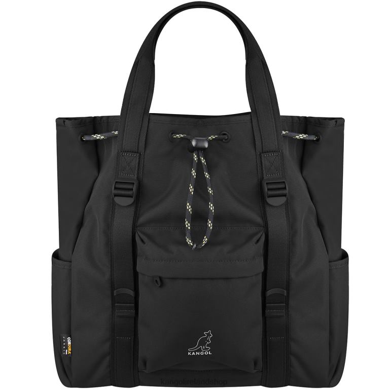 IE Kangol Weekend Light Tote Bag Black Unisex Accessories 6B26V951