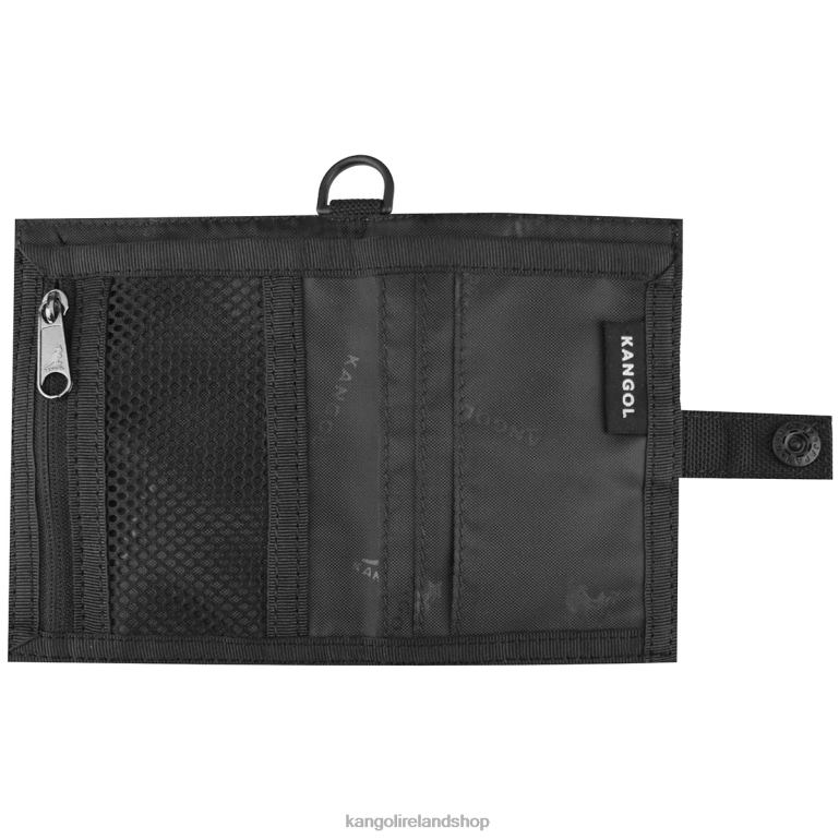 IE Kangol Gear I Card Wallet Black Unisex Accessories 6B26V1262