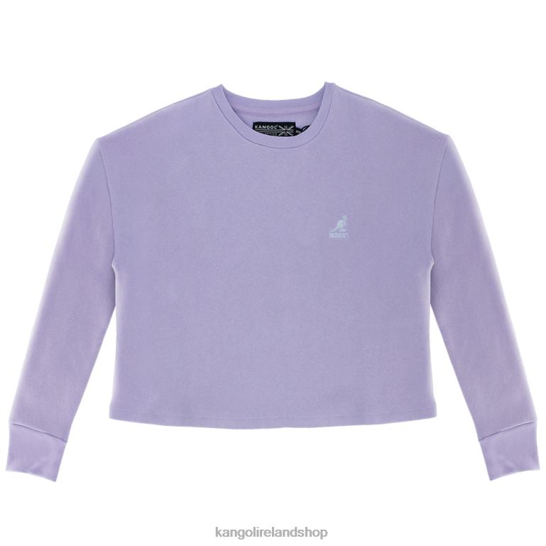 IE Kangol Basic Fleece Crop Top Open Air Women Clothing 6B26V1173