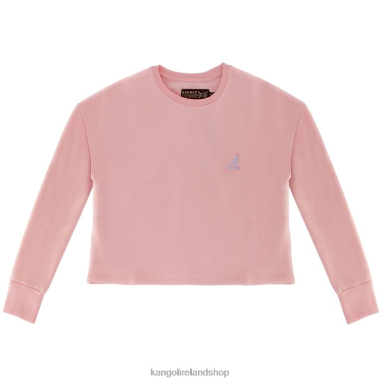 IE Kangol Basic Fleece Crop Top Open Air Women Clothing 6B26V1173