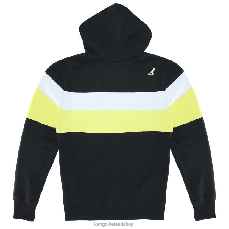 IE Kangol Color Stripe Zip Hoodie Black Combo Unisex Clothing 6B26V1122