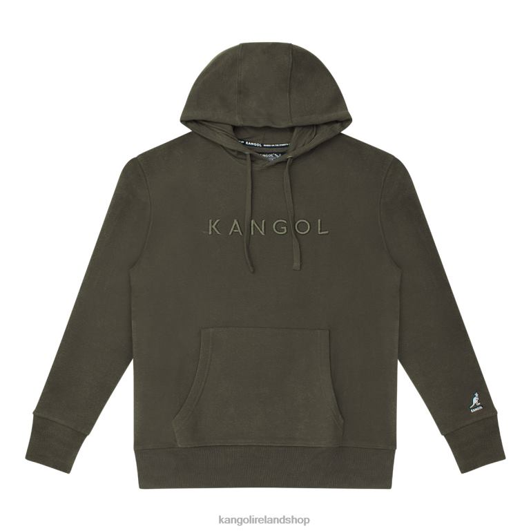 IE Kangol Luxe Embroidered Hoodie Beluga Charcoal Unisex Clothing 6B26V1167