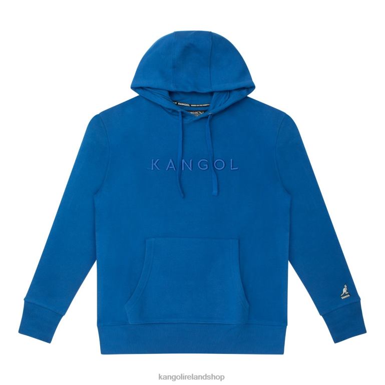 IE Kangol Luxe Embroidered Hoodie Lapis Blue Unisex Clothing 6B26V1169