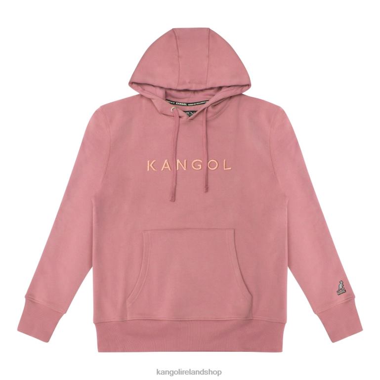 IE Kangol Luxe Embroidered Hoodie Mesa Rose Unisex Clothing 6B26V1168