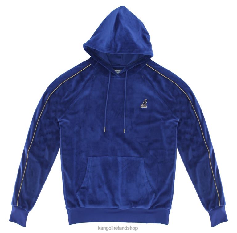 IE Kangol Velour Hoodie Beacon Blue Men Clothing 6B26V1159