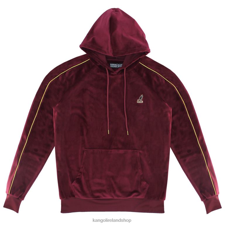 IE Kangol Velour Hoodie Maroon Men Clothing 6B26V1157
