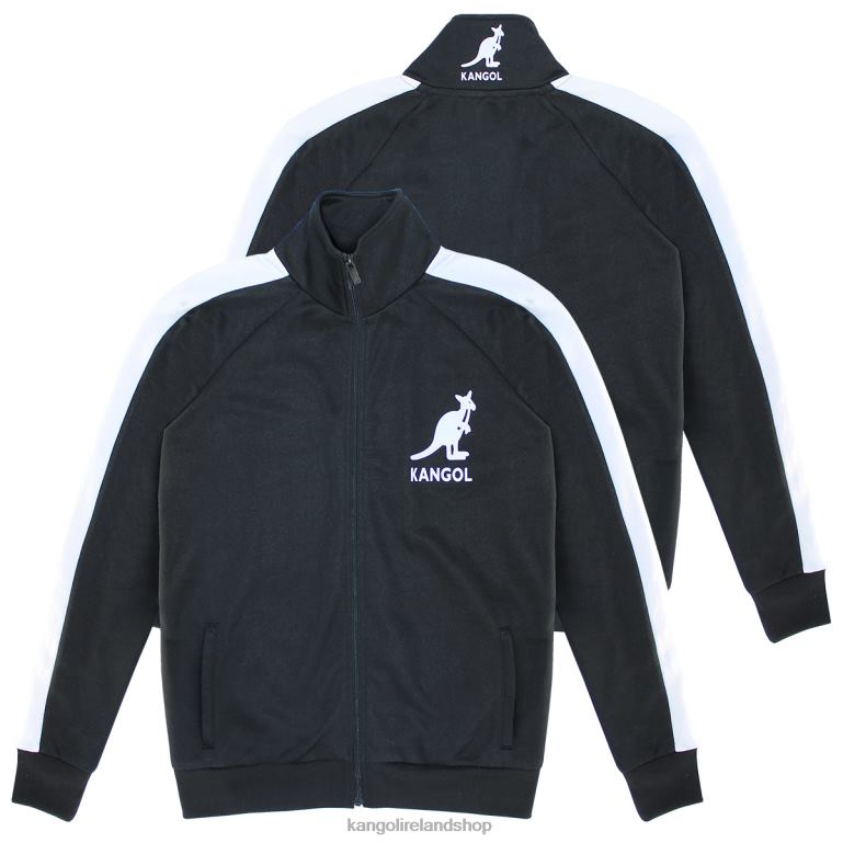 IE Kangol French Terry Track Jacket Black Beauty Men Clothing 6B26V1161