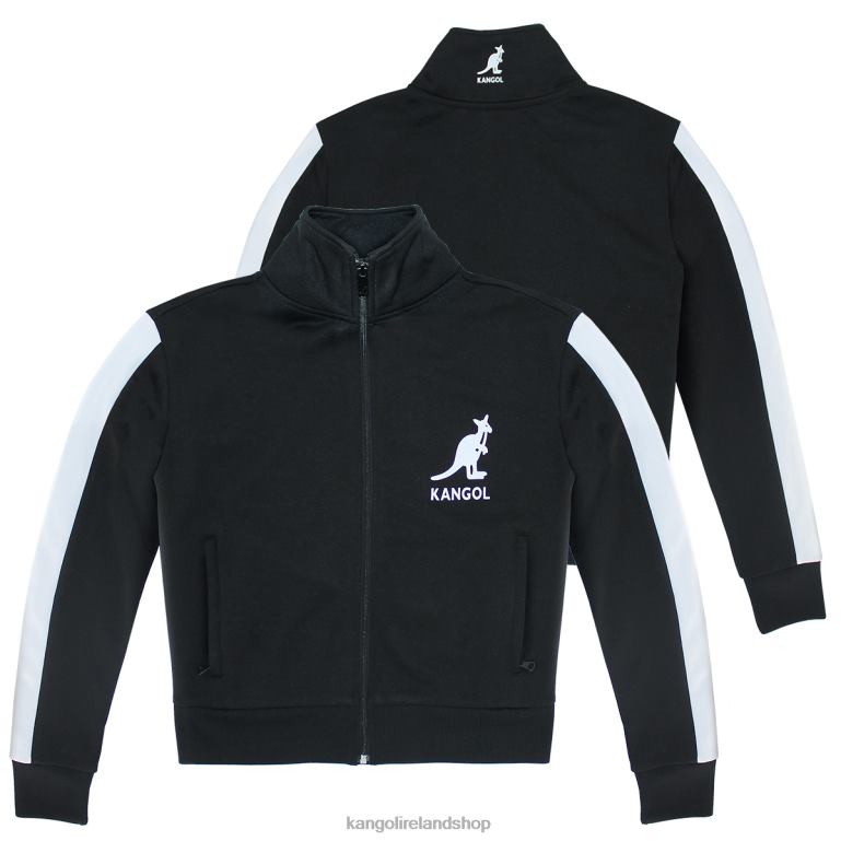 IE Kangol French Terry Track Jacket Black Beauty Women Clothing 6B26V1142