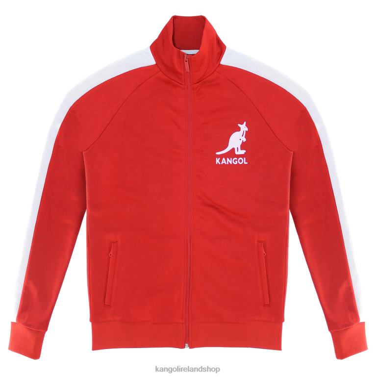 IE Kangol French Terry Track Jacket Equestrian Red Men Clothing 6B26V1162