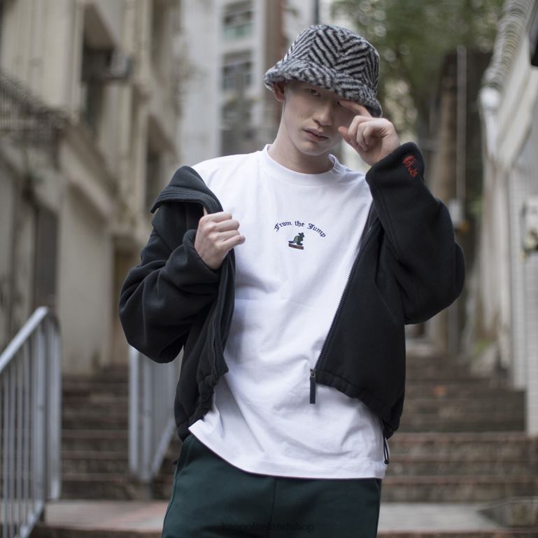 IE Kangol Zip Up Fleece Jacket Jet Black Unisex Clothing 6B26V1232