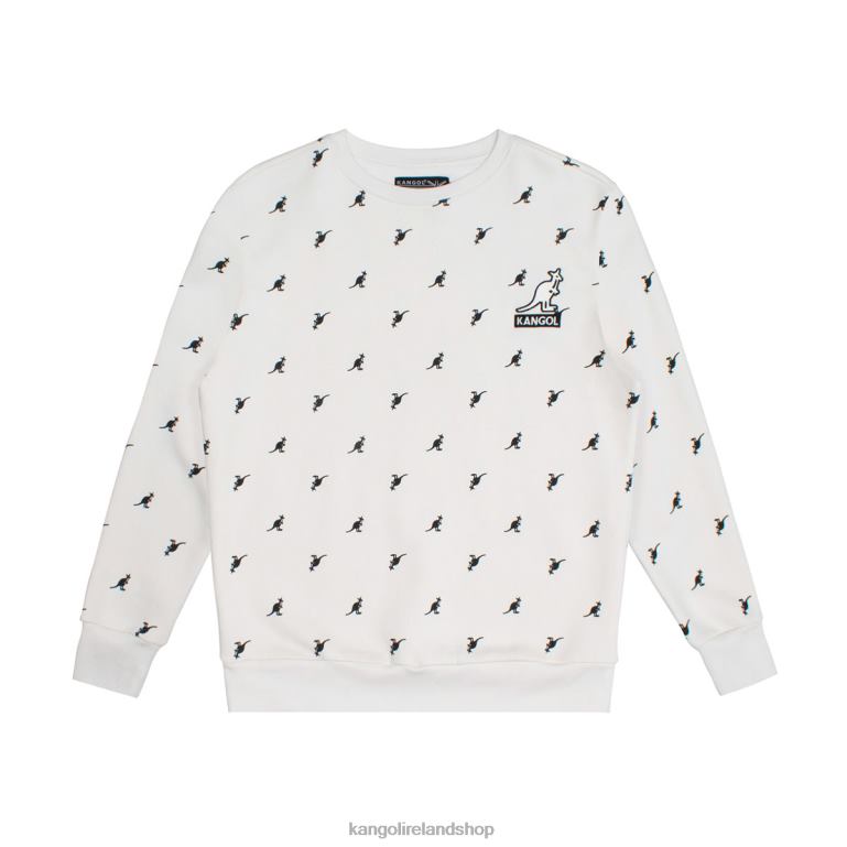 IE Kangol AOP Popover Off White Combo Unisex Clothing 6B26V1098