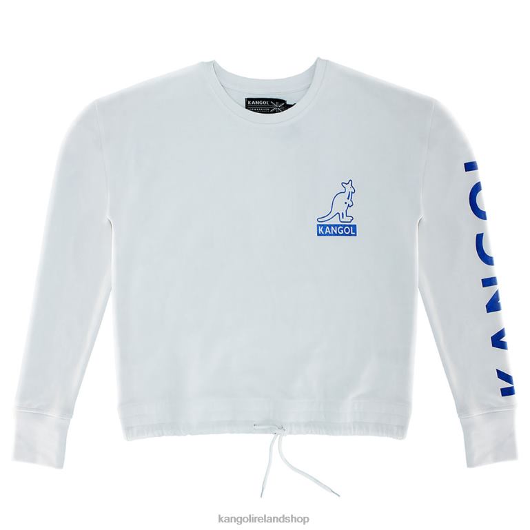 IE Kangol Foil Crop Popover White Unisex Clothing 6B26V1220