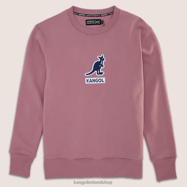 IE Kangol Luxe Embroidered Crew Mesa Rose Unisex Clothing 6B26V1171