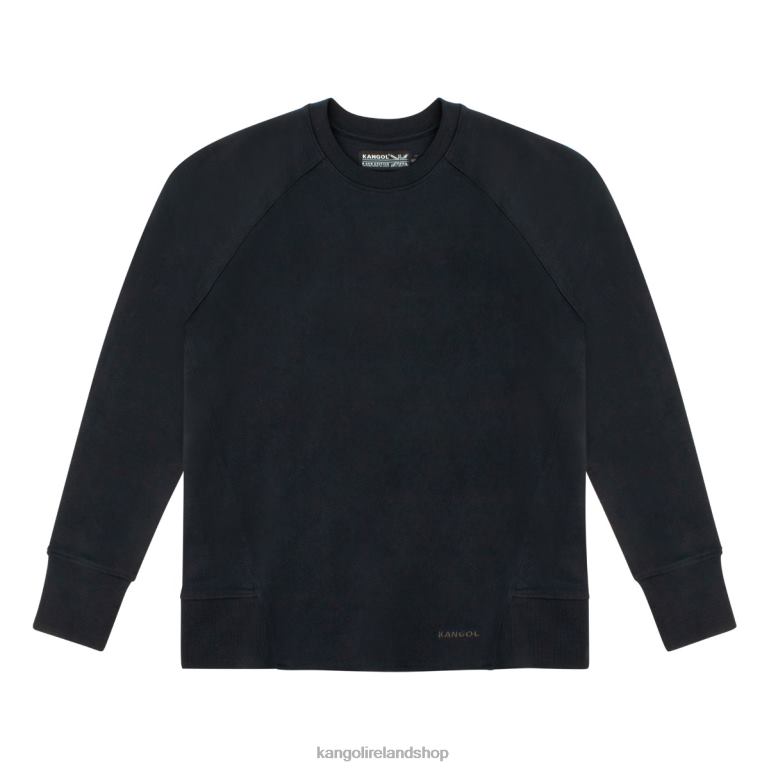 IE Kangol Perfect Crew Pullover Black Anthracite Unisex Clothing 6B26V1189