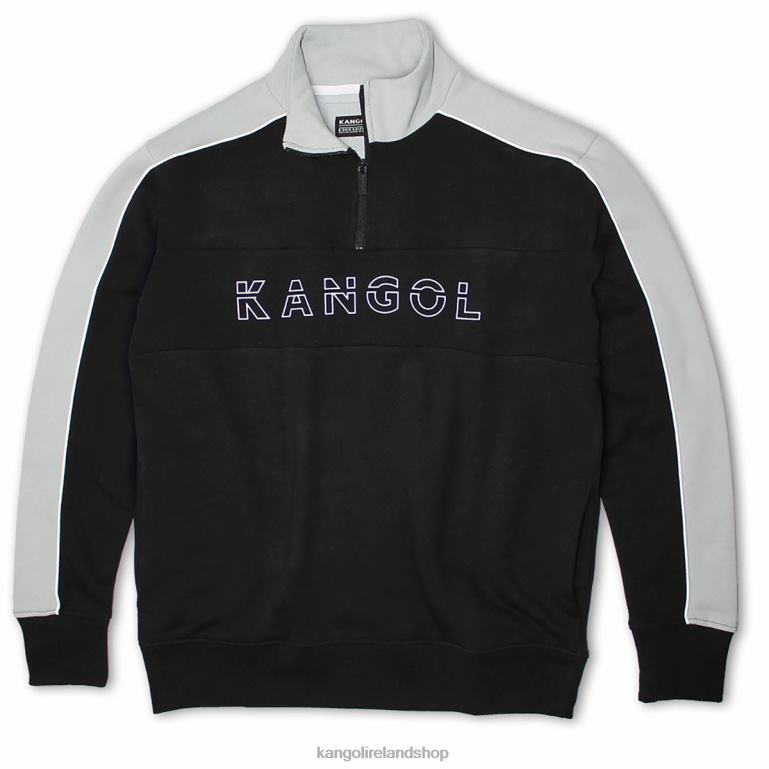 IE Kangol Sporty Popover Black/Grey Unisex Clothing 6B26V1123