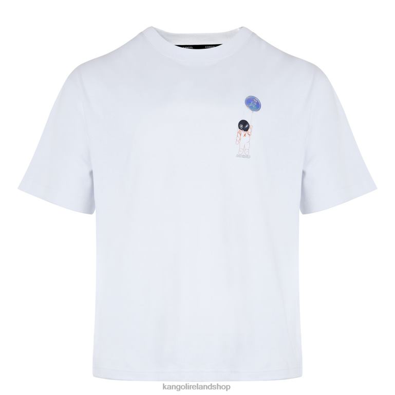 IE Kangol Space Man Graphic Tee White Unisex Clothing 6B26V1208