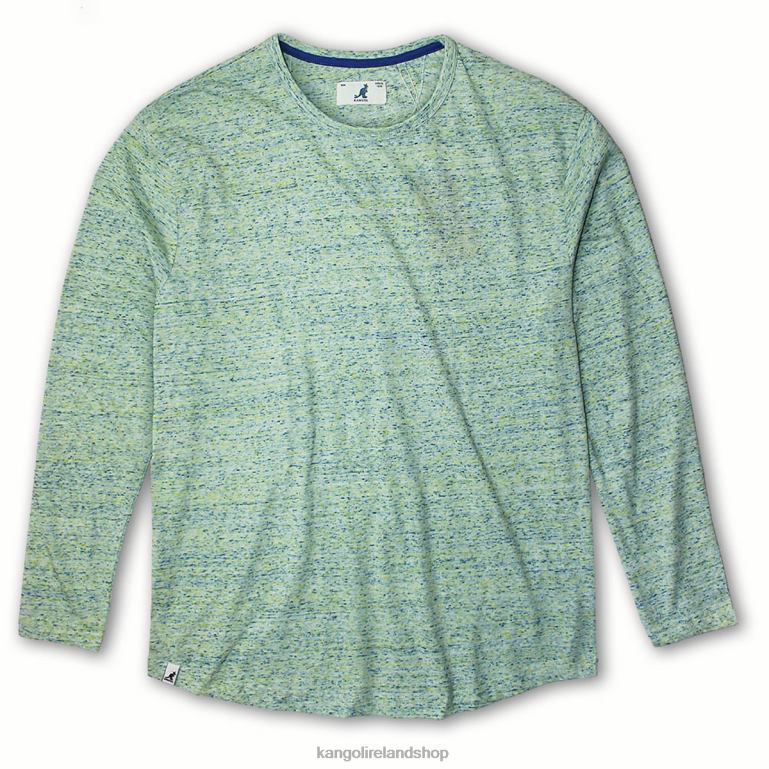 IE Kangol Tri-Marl Long Sleeve Tee Mint Unisex Clothing 6B26V1243
