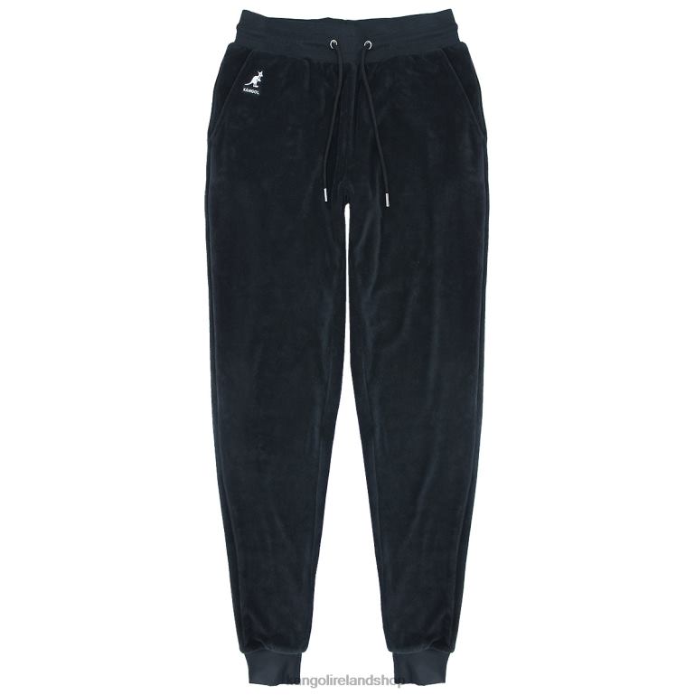IE Kangol Terry Cloth Jogger Pants Black Beauty Women Pants 6B26V1051