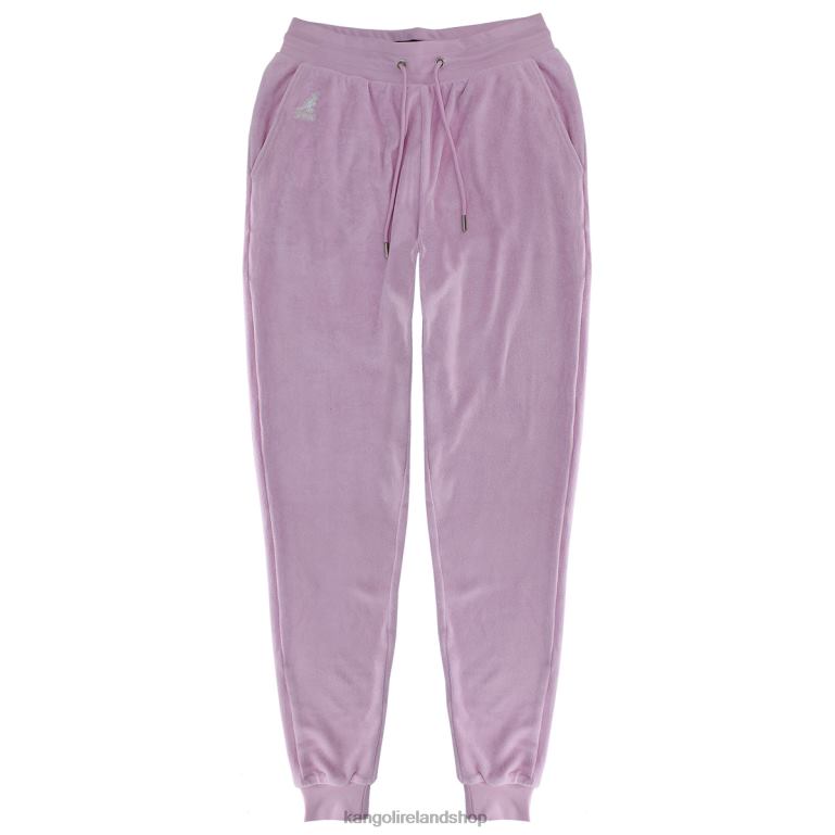 IE Kangol Terry Cloth Jogger Pants Pirouette Pink Women Pants 6B26V1053