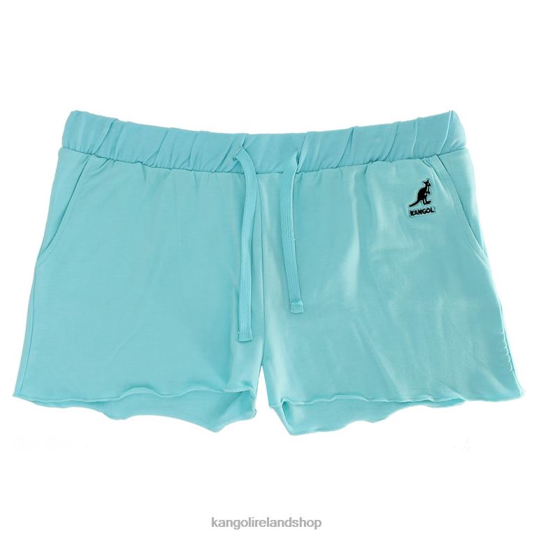IE Kangol Ruffled Shorts Tanager Turquoise Women Pants 6B26V1073